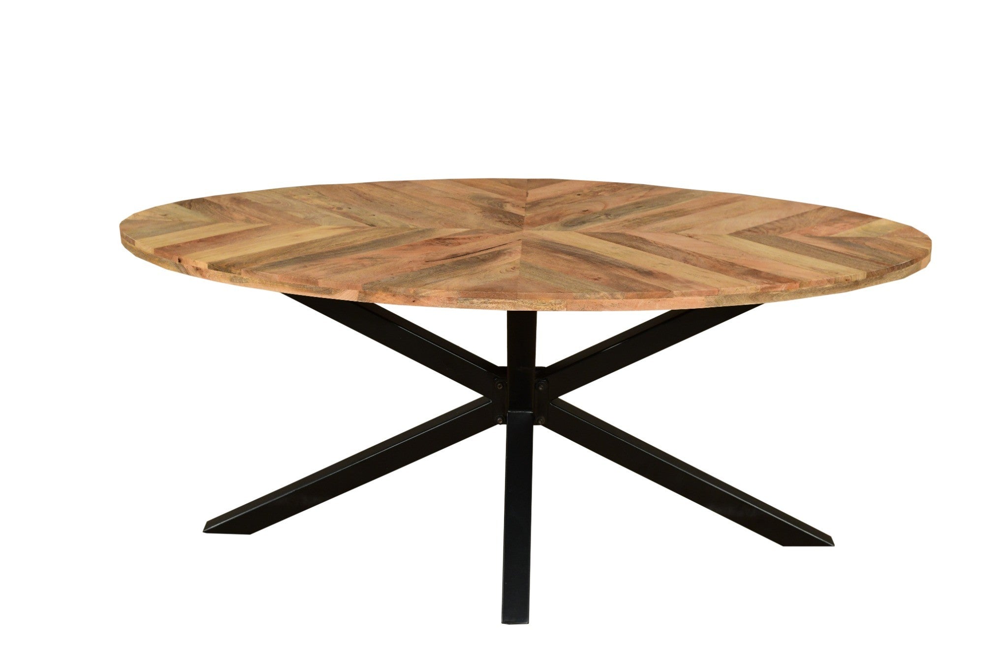 1.8m Sunburst Oval Dining Table - AMC Furniture