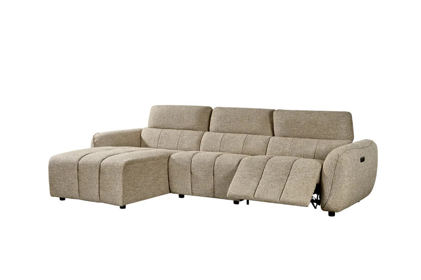 Talia Electric Recliner Sofa Mocha Left Hand,6 (15320517181818)