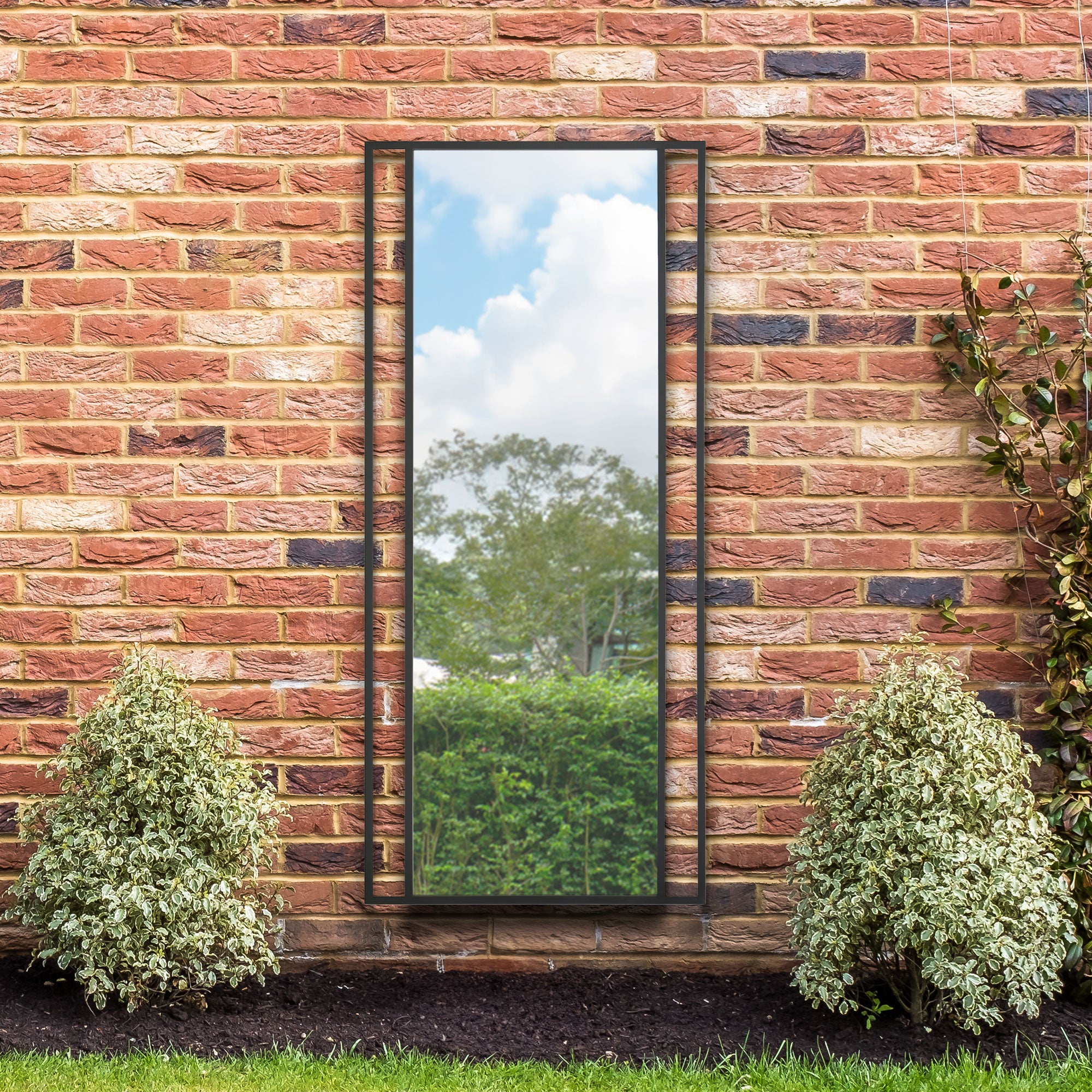 The Emery - Black Modern Wall & Leaner Garden Mirror 71"x 31" 180x80cm (15010552971642)