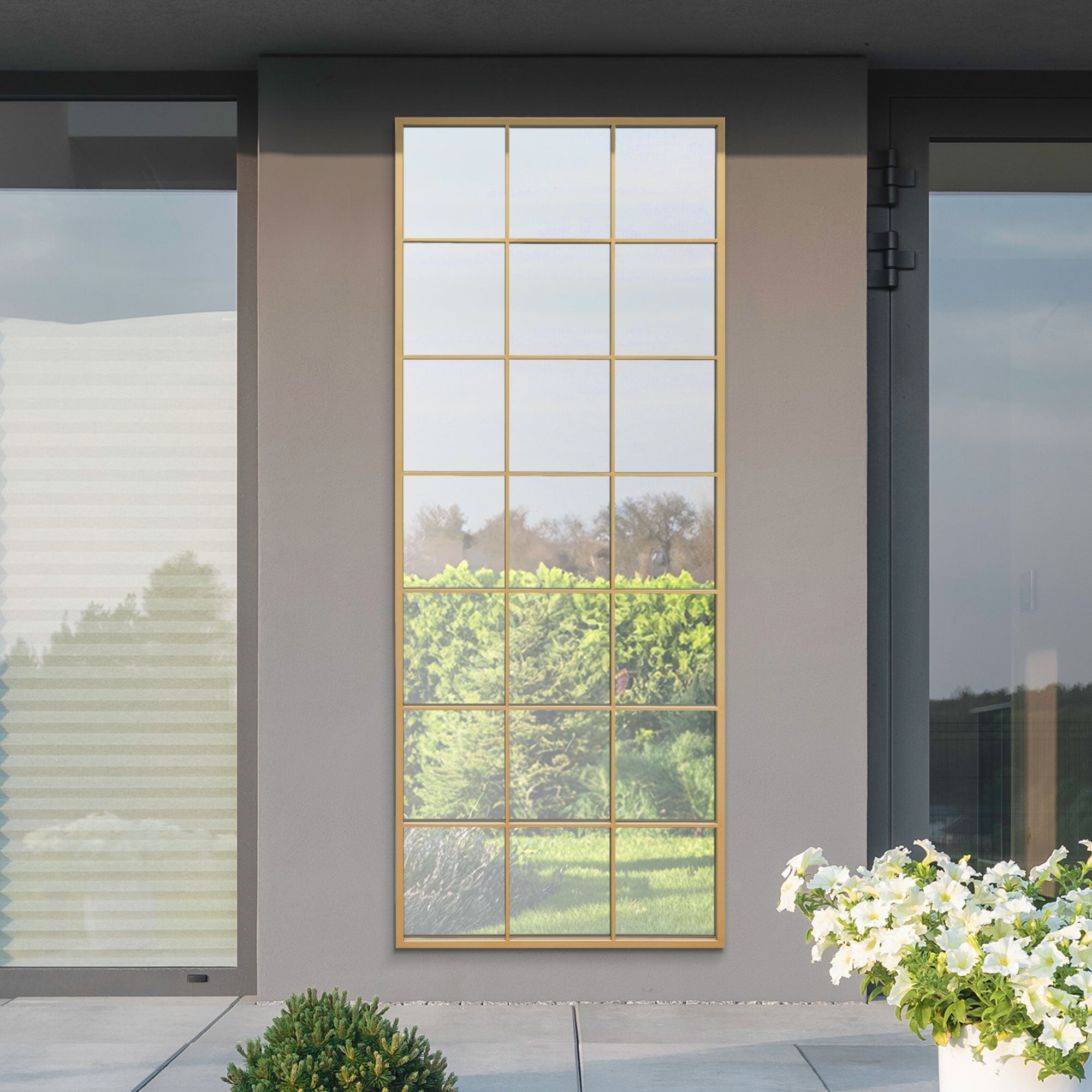 The Emery - Gold Modern Window Garden Wall Mirror 79" X 31" (200CM X 80CM) (15010548023674)