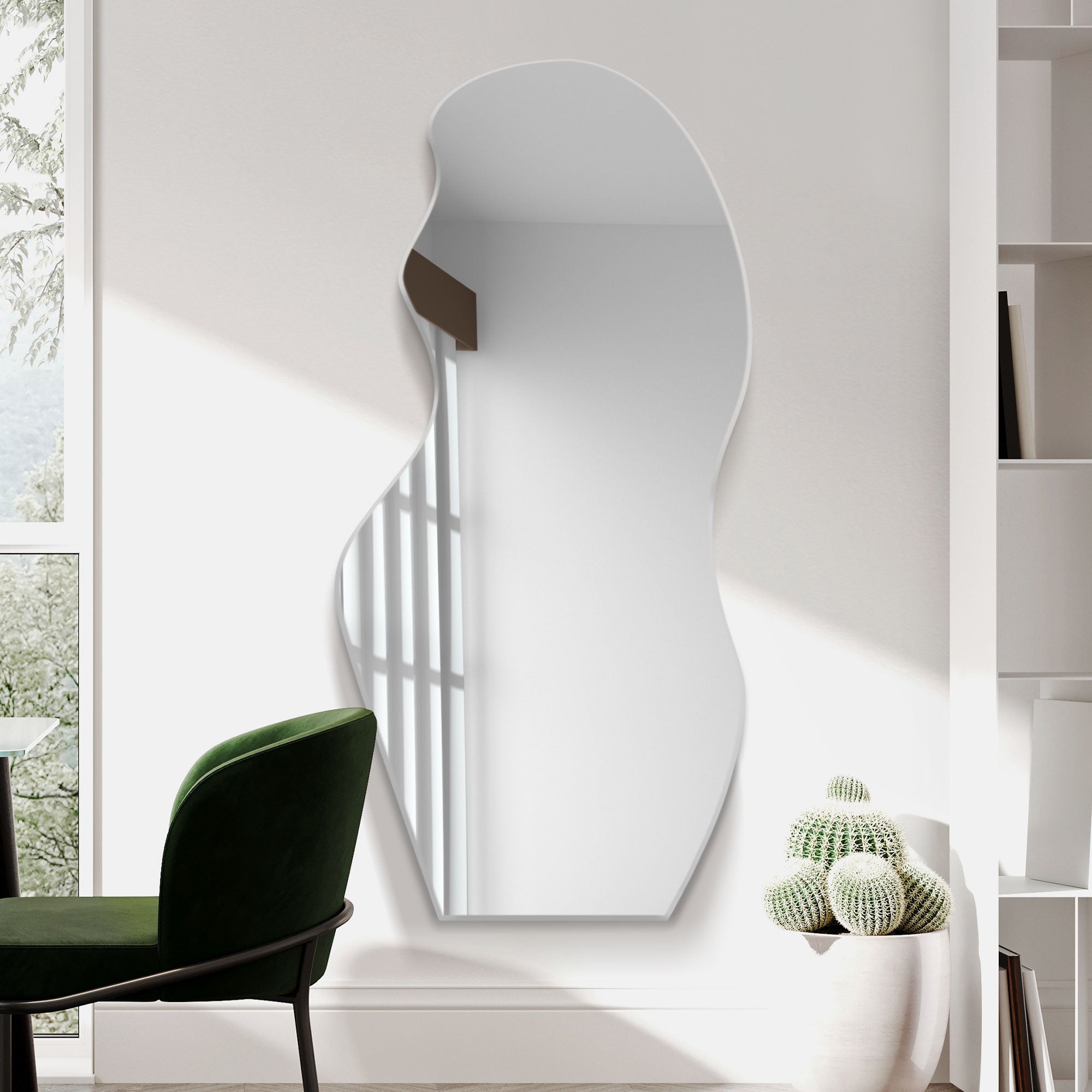 The Lacuna - Frameless Pond Leaner / Wall Mirror 47" X 20" (120CM X 50CM) (15010566078842)