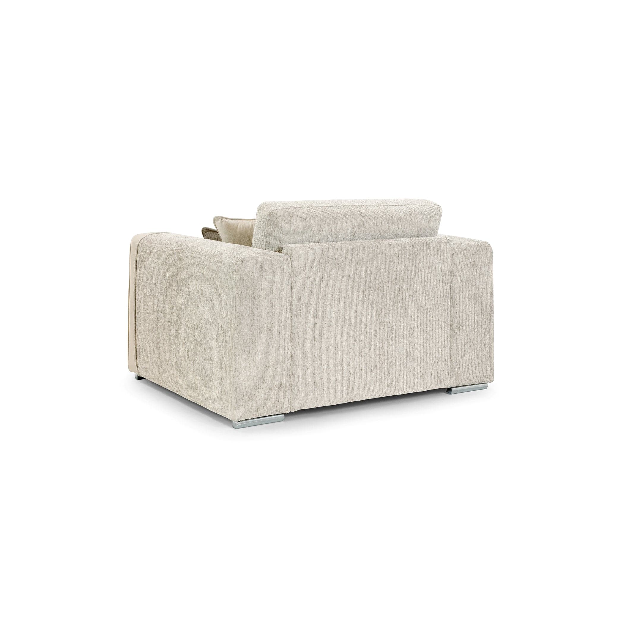 Turin Sofa Beige Armchair - back view (7025202626624)