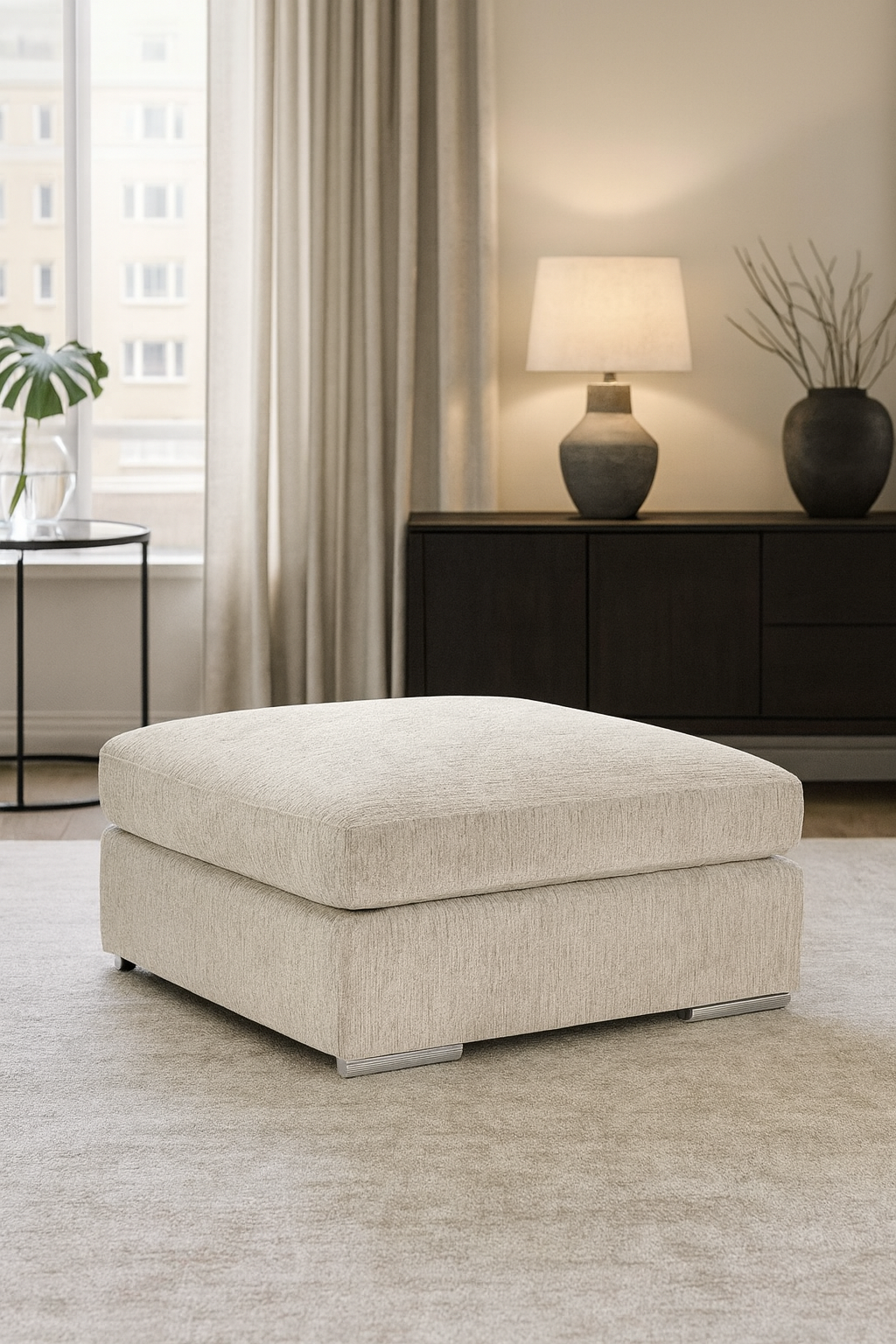 Turin Sofa Beige Footstool (7025202921536)