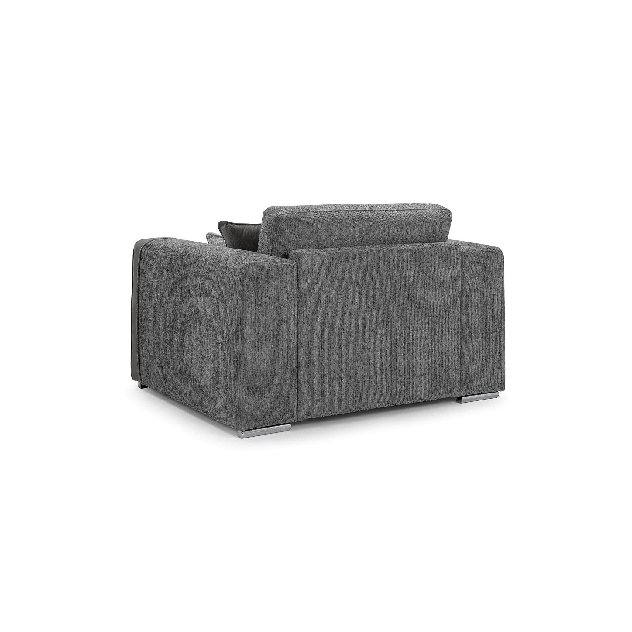 Turin Sofa Grey Armchair - back view (7025210032192)