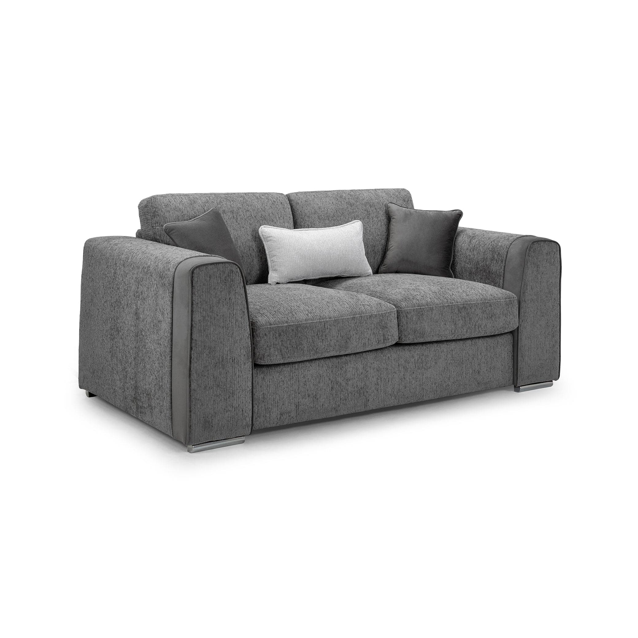 Turin Sofa Grey Two Seater - front view (7025209671744)