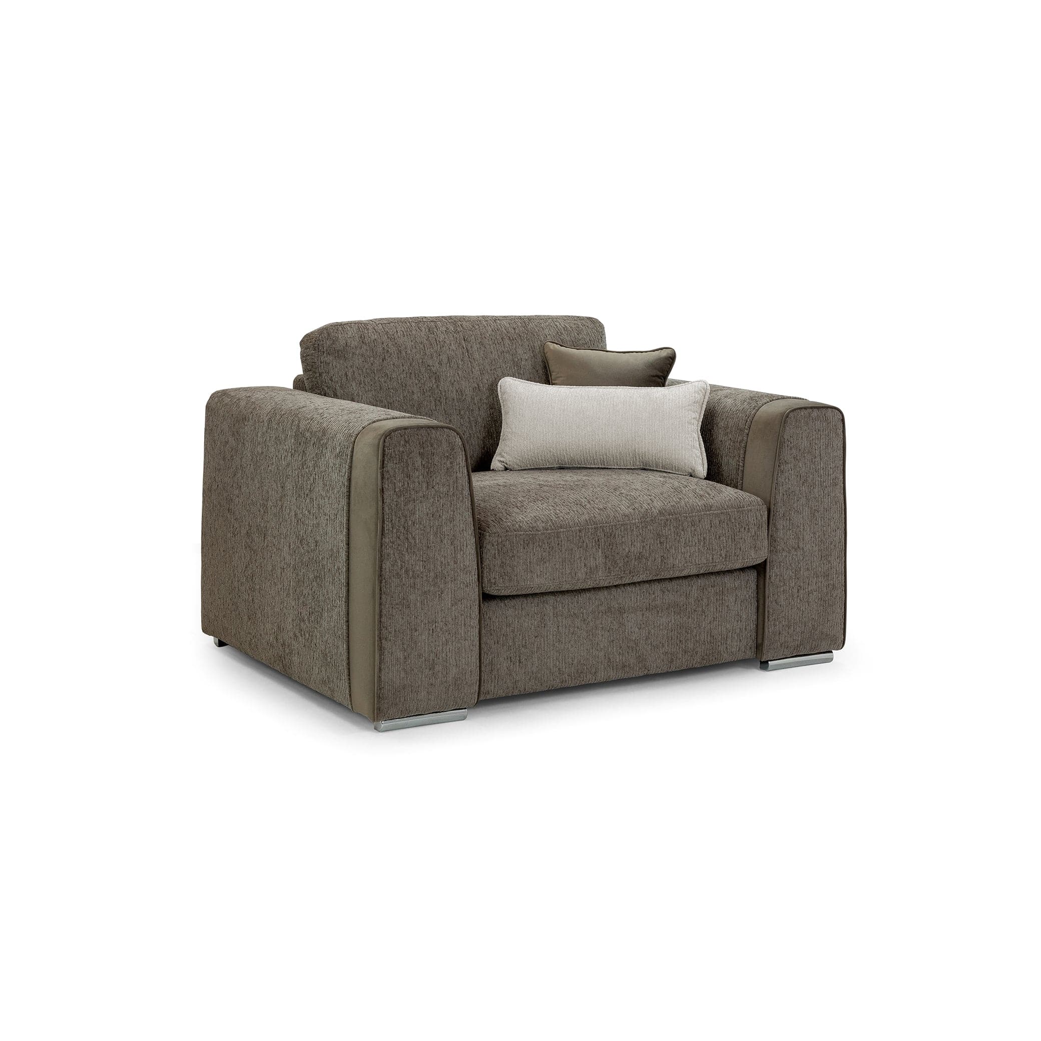 Turin Sofa Mocha Armchair - front view (7025206493248)