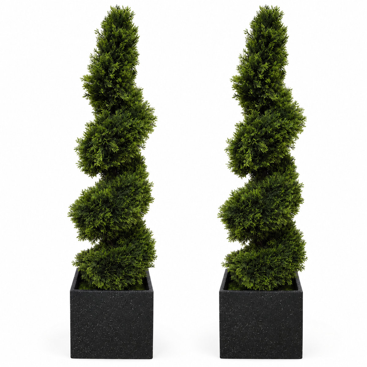 Pair of Artificial Spiral Topiary Trees – UV Resistant, Weatherproof Outdoor & Indoor Decor China