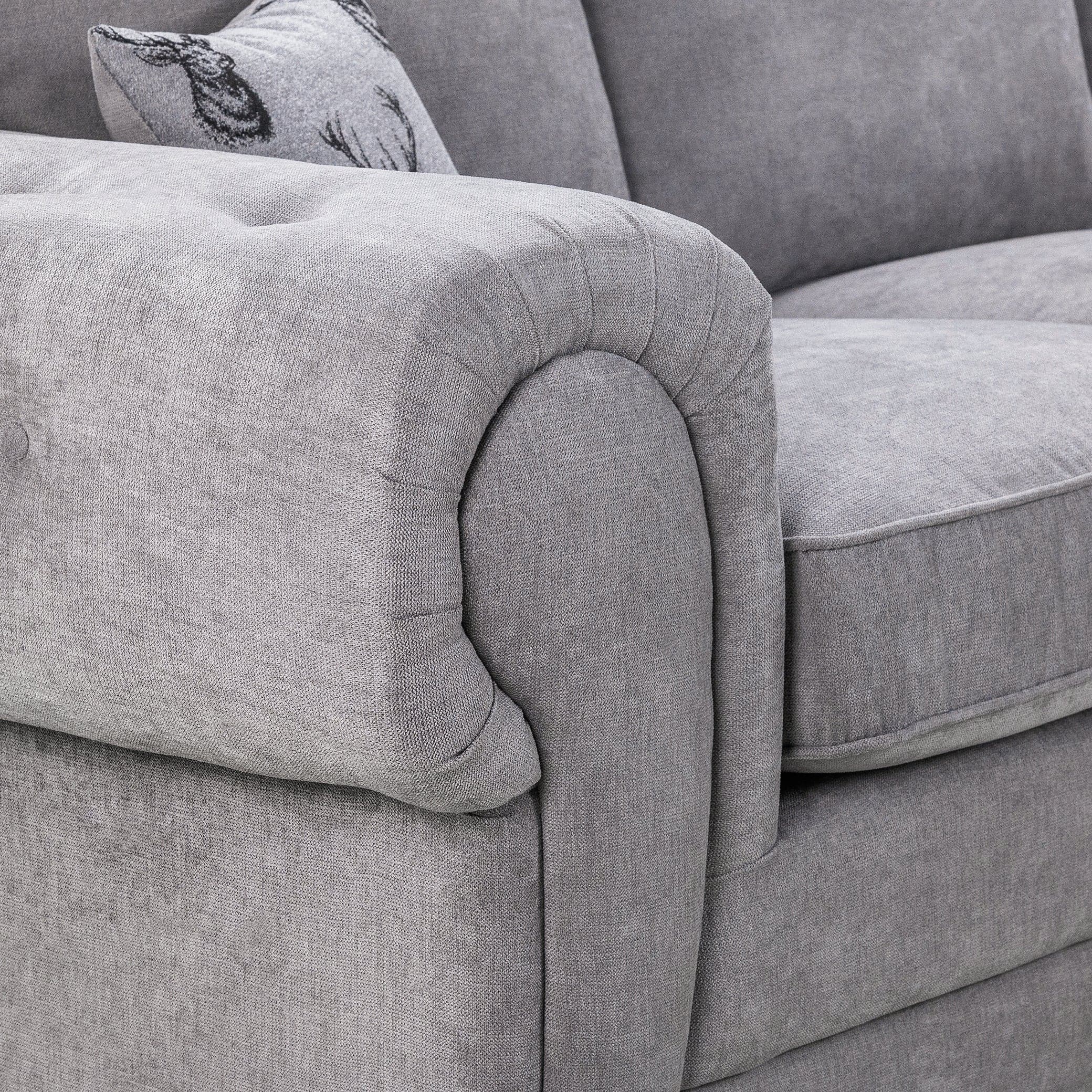 Verona Fullback Sofa Grey 2 Seater (7026594021440)