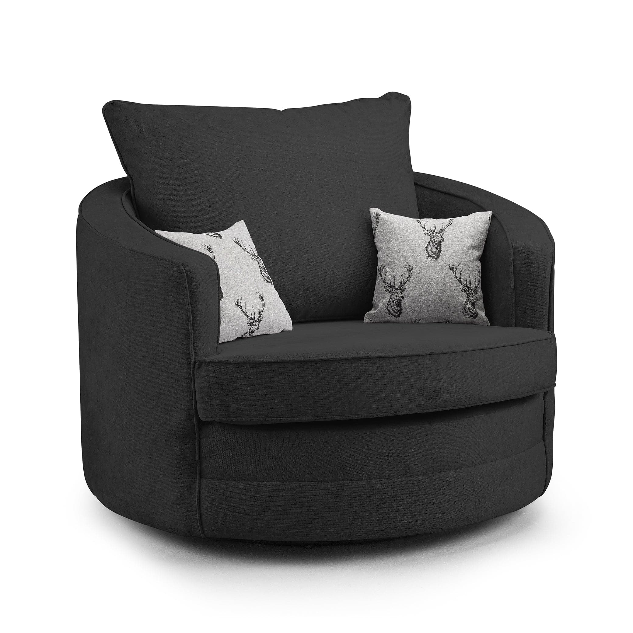 Verona Scatterback Sofa Black Swivel Chair (7026808225856)