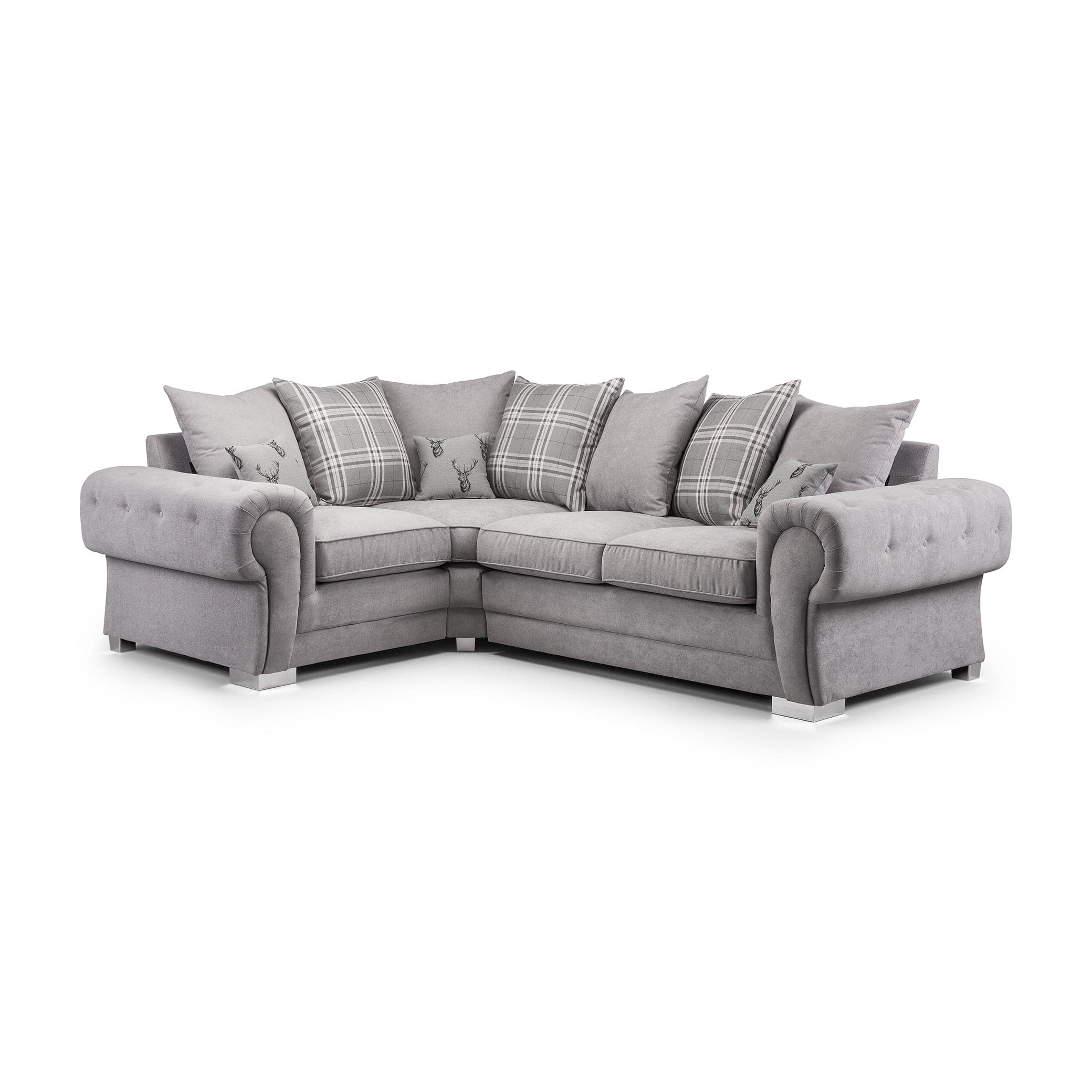 Verona Scatterback Sofabed Grey Left Hand Facing Corner (7026812682304)