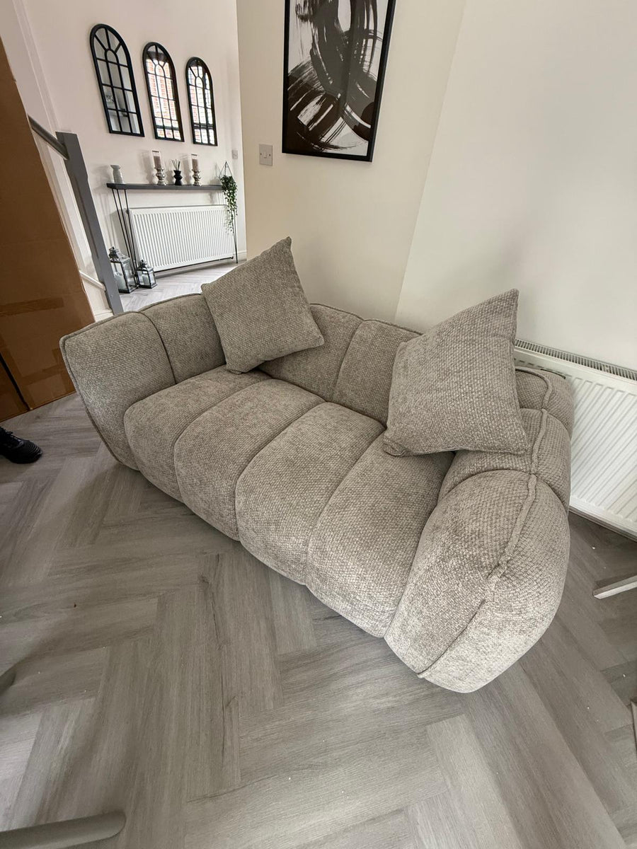 Vienna 2 Seater Sofa in Beige in a customer's home