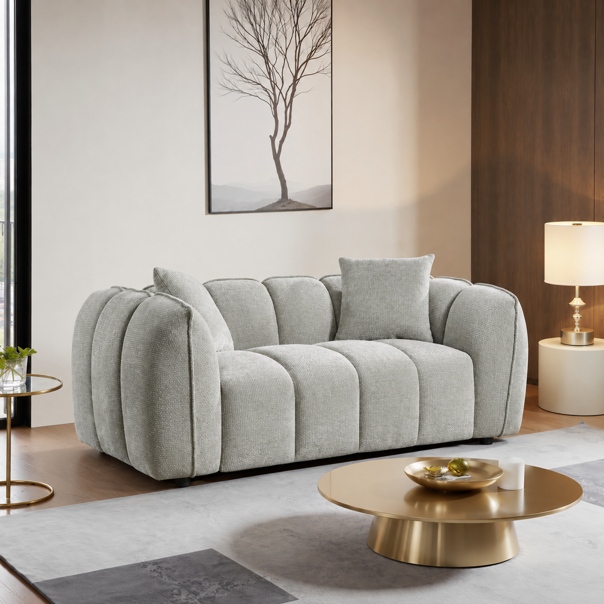 Vienna 2 Seater Sofa in Grey