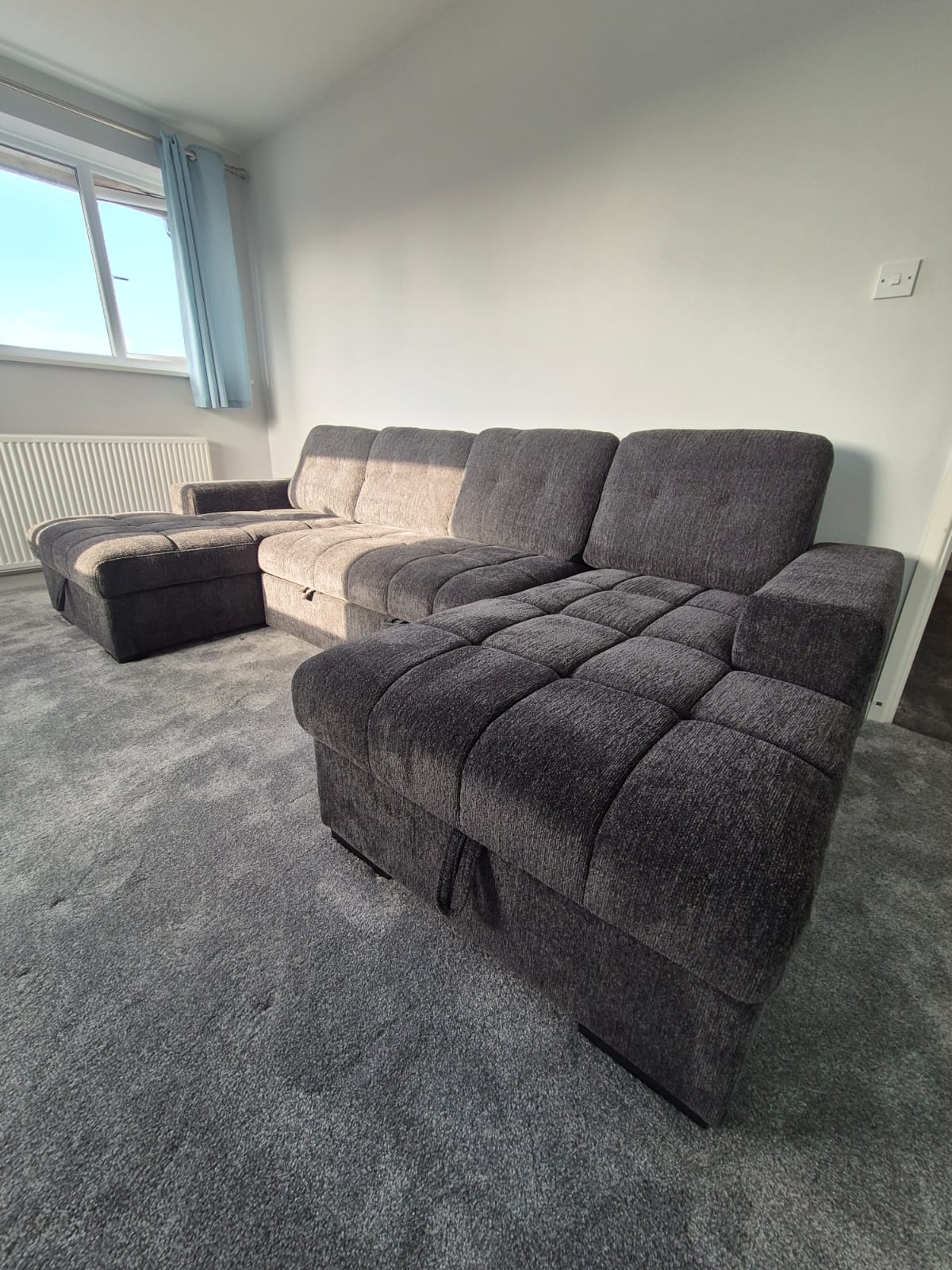 Amalfi U Shape Sofa Bed in Beige