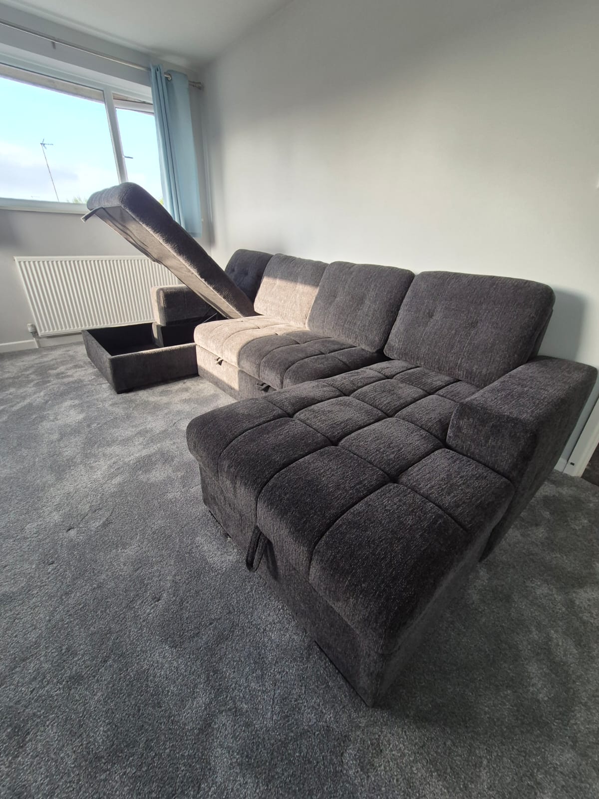 Amalfi U Shape Sofa Bed in Beige