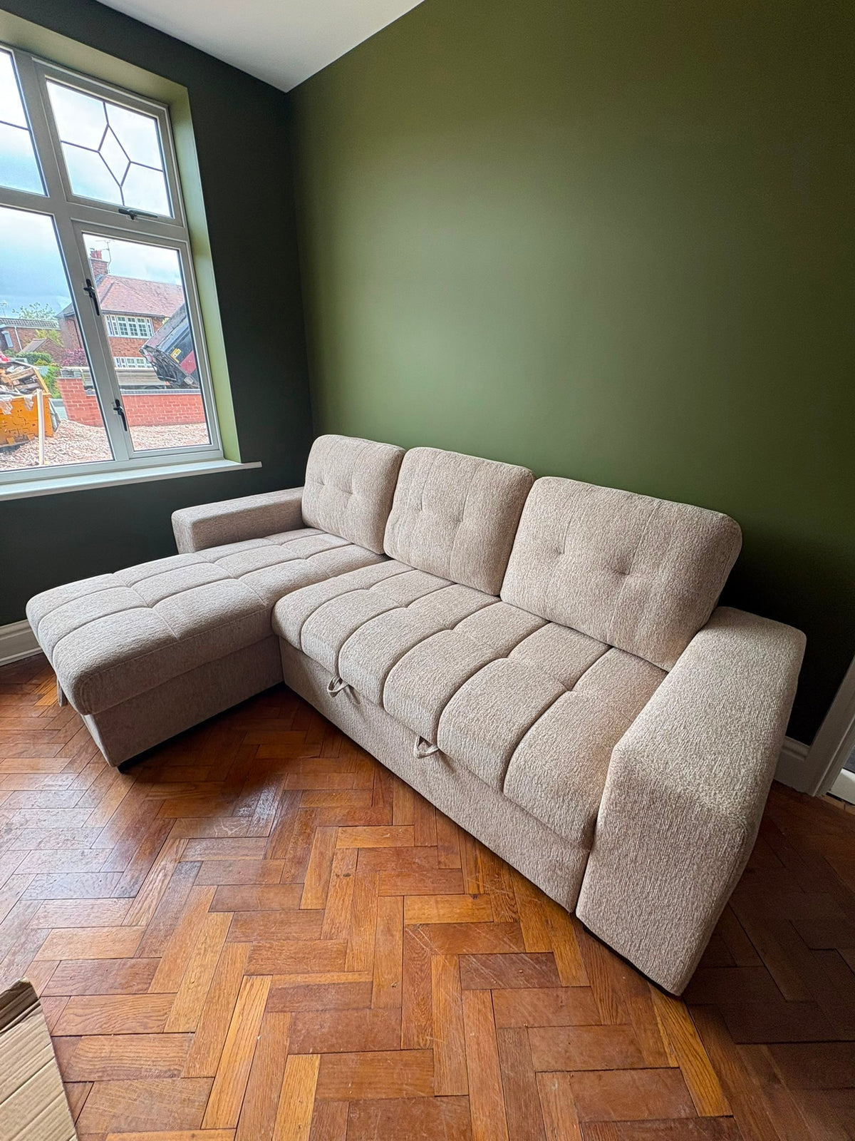 Amalfi Universal Corner Sofa Bed in Beige