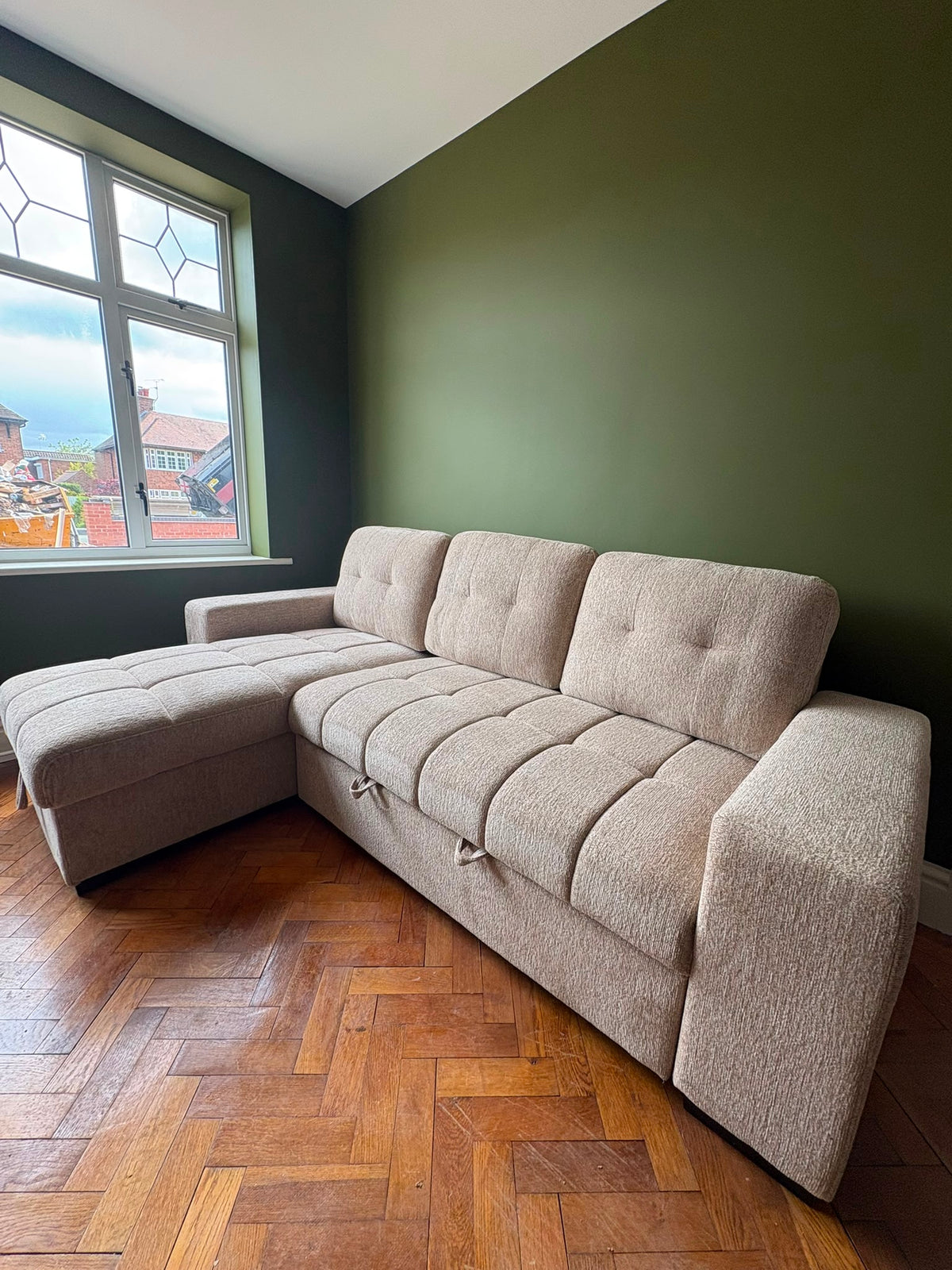 Amalfi Universal Corner Sofa Bed in Beige