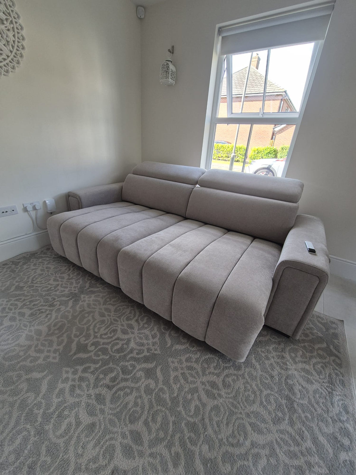 Myla Electric 3 Seater Sofabed in Mushroom