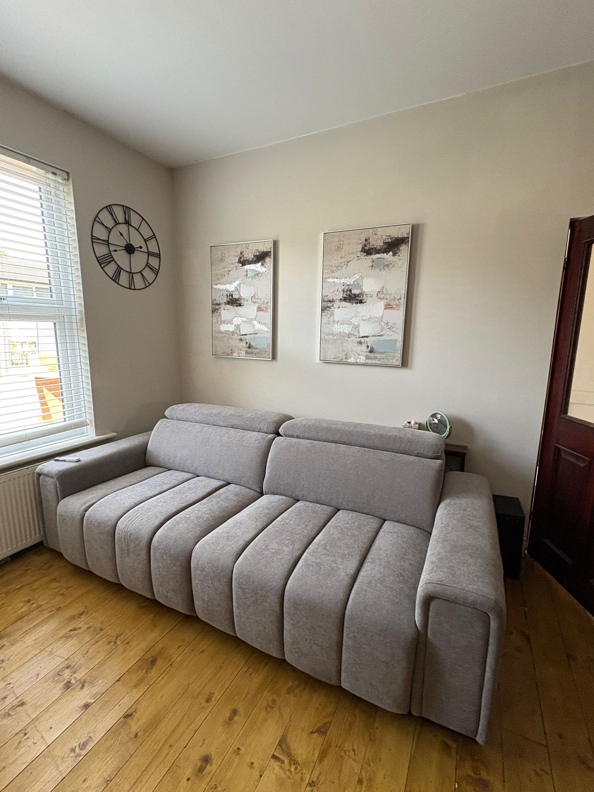 Myla Electric 3 Seater Sofabed in Mushroom