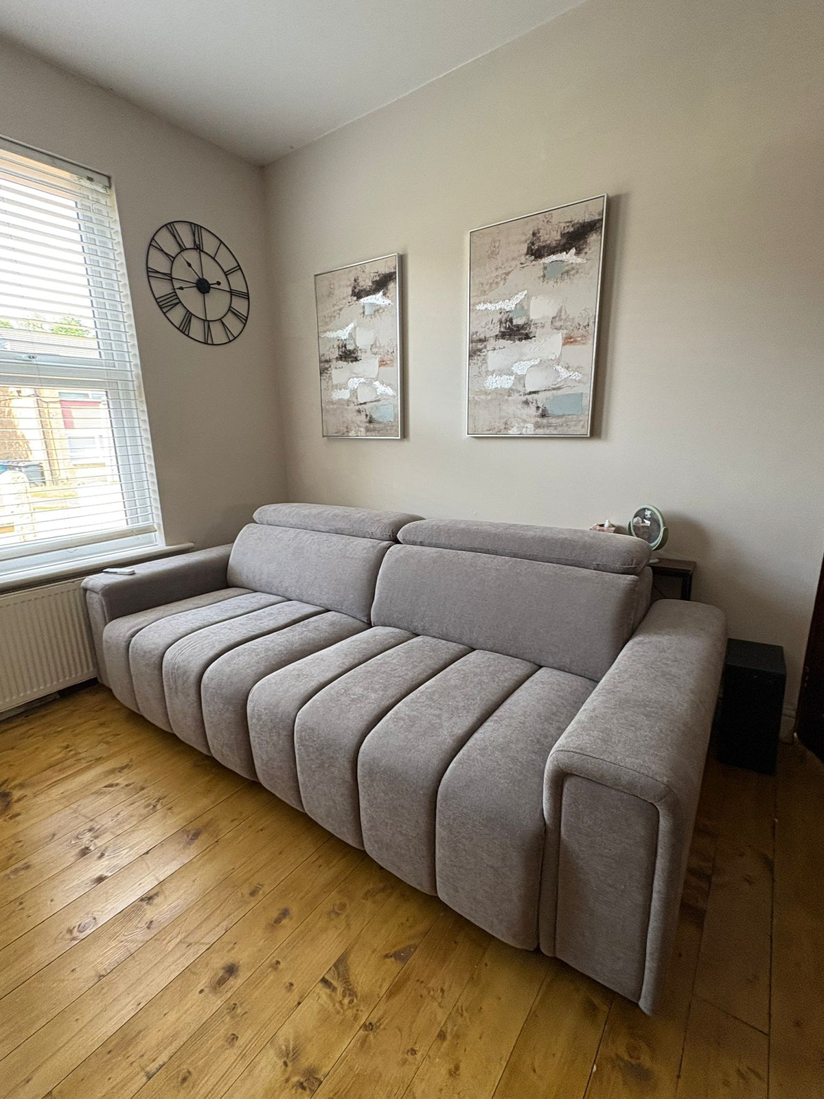 Myla Electric 3 Seater Sofabed in Mushroom