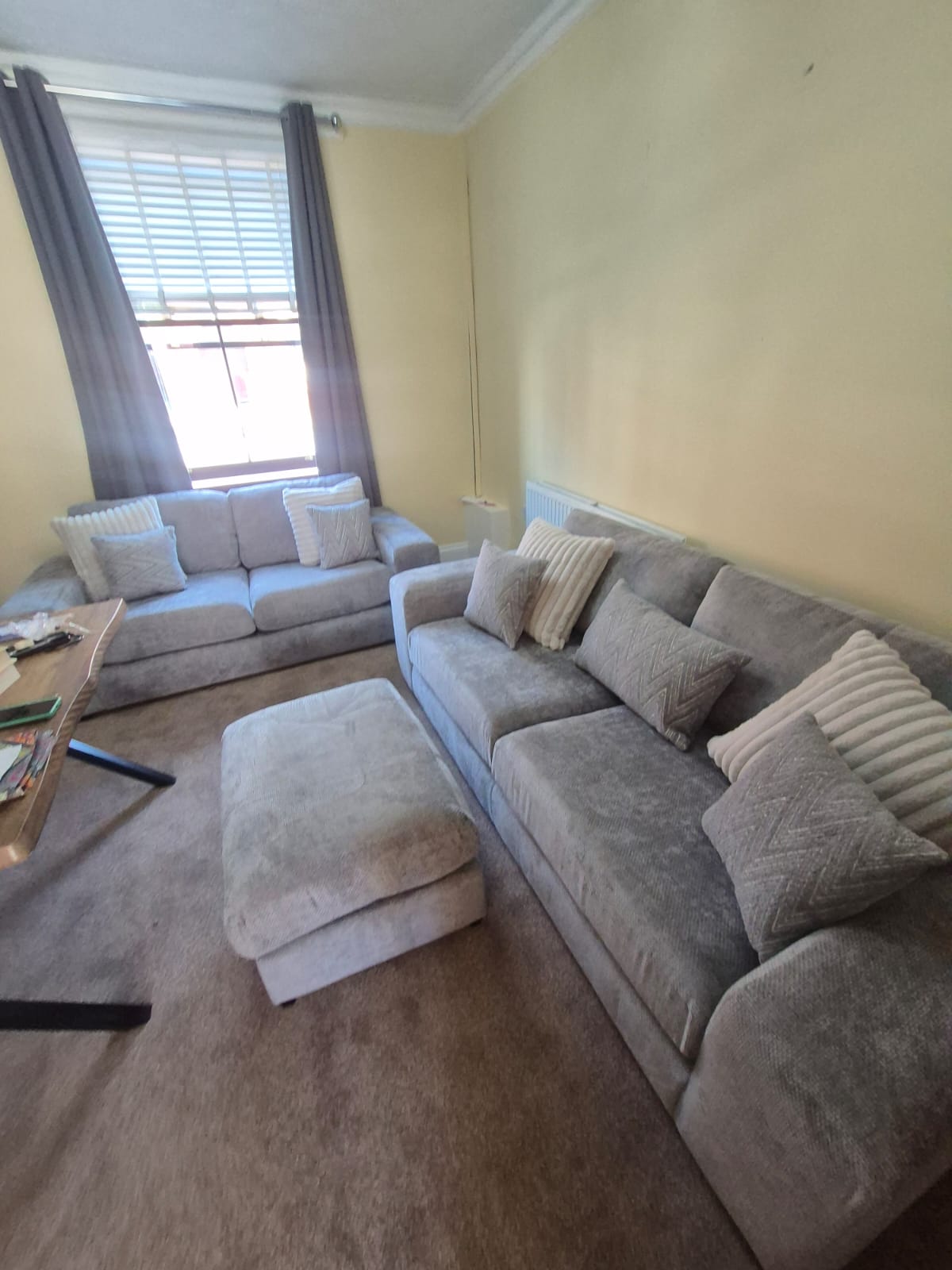 Oxford 3+2 Sofa Set in Grey Jumbo Cord