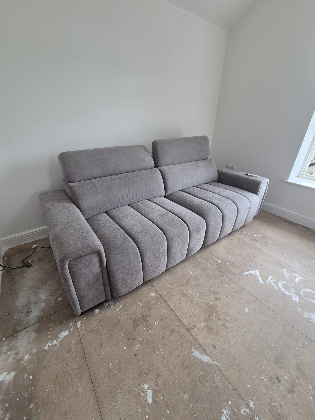 April Electric Sofabed Grey 3 Seater