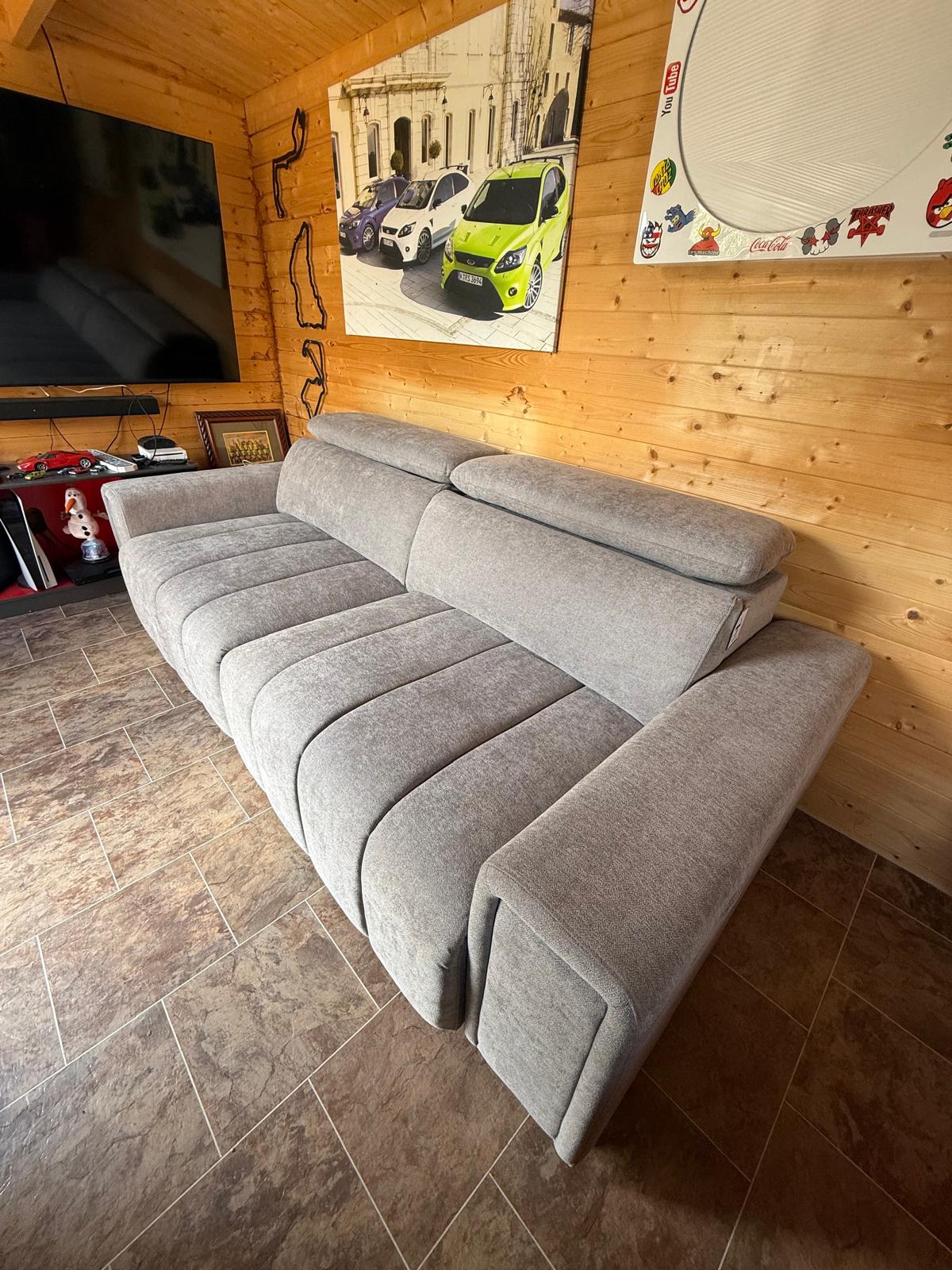 April Electric Sofabed Grey 3 Seater