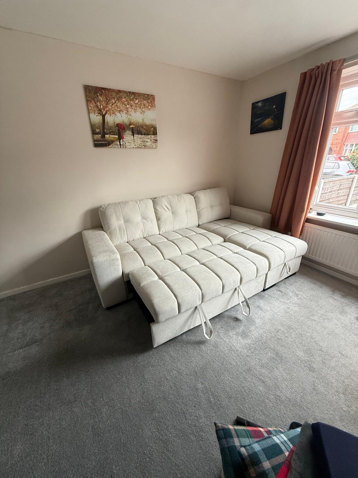 Amalfi Universal Corner Sofa Bed in Beige