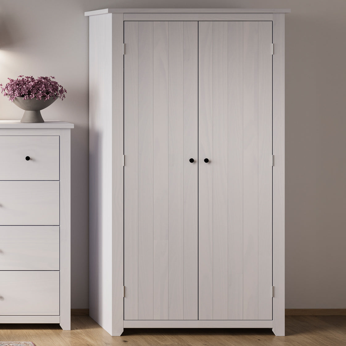 HAVANA WHITE 2 DOOR WARDROBE (2 PACKS) (14969140347258)