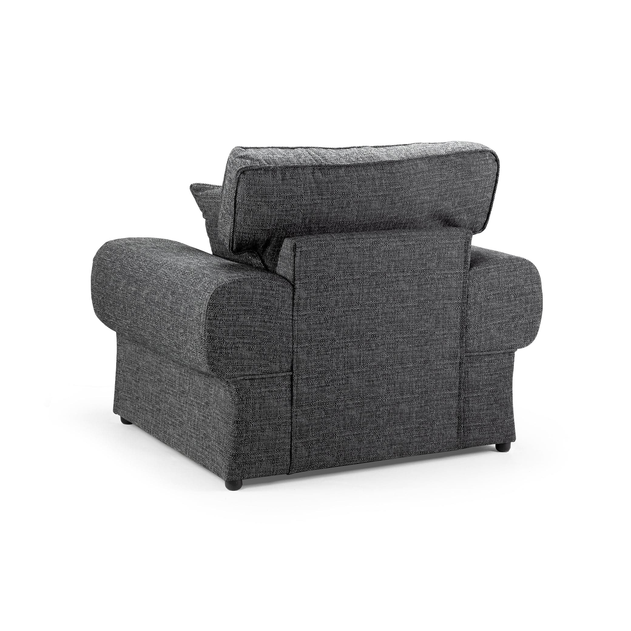 York Sofa Grey Armchair - Back view (7026904072256)