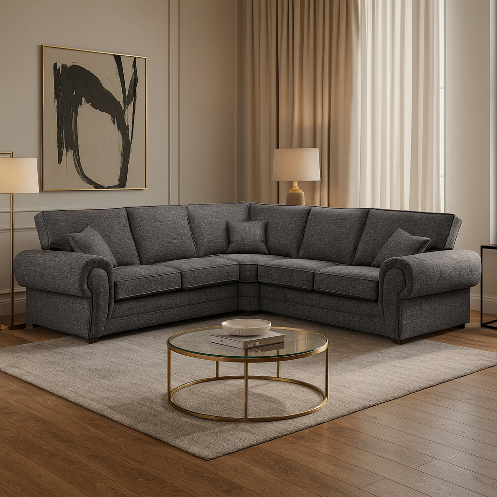 York Sofa Grey Large Corner (7026903613504)