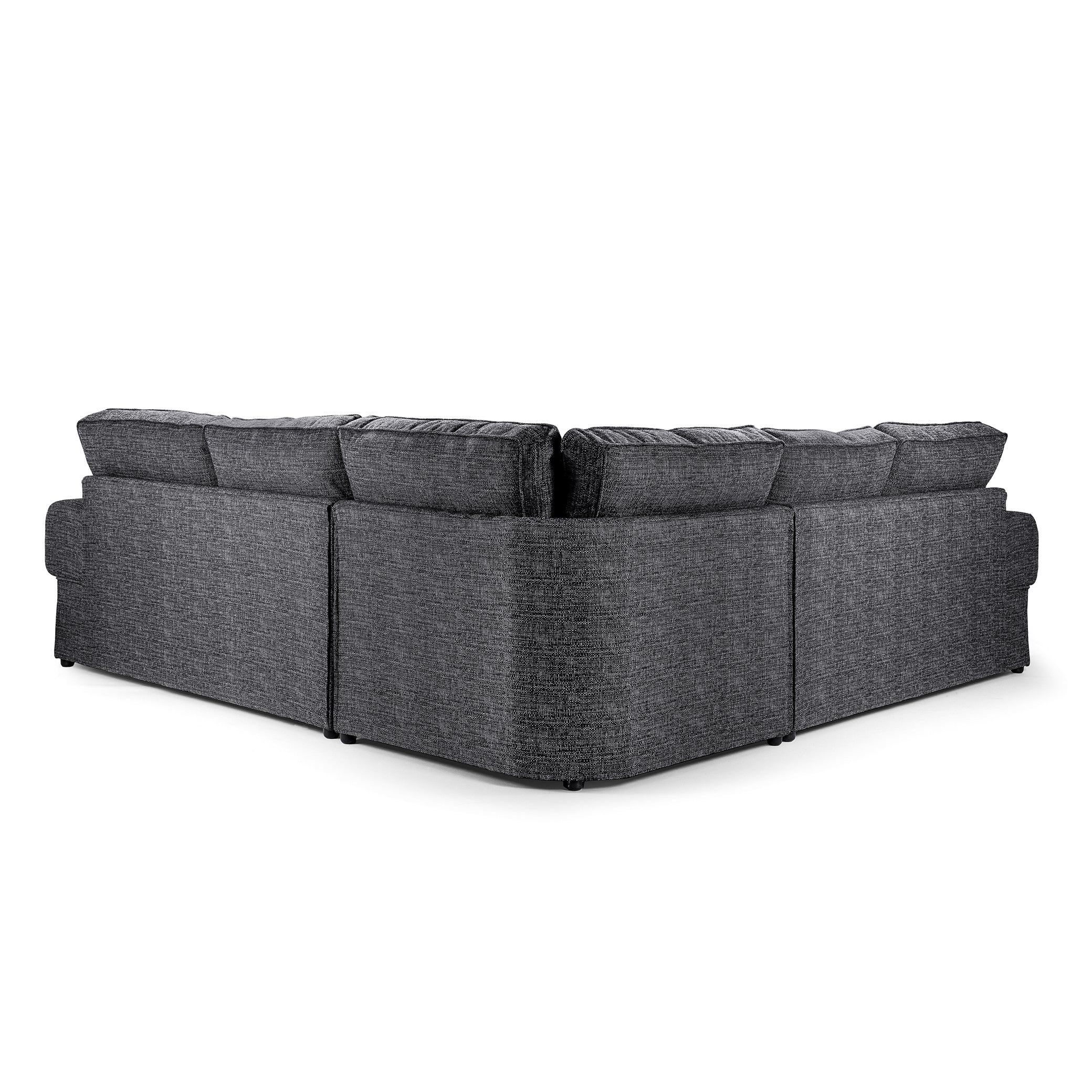 York Sofa Grey Large Corner - Back view (7026903613504)