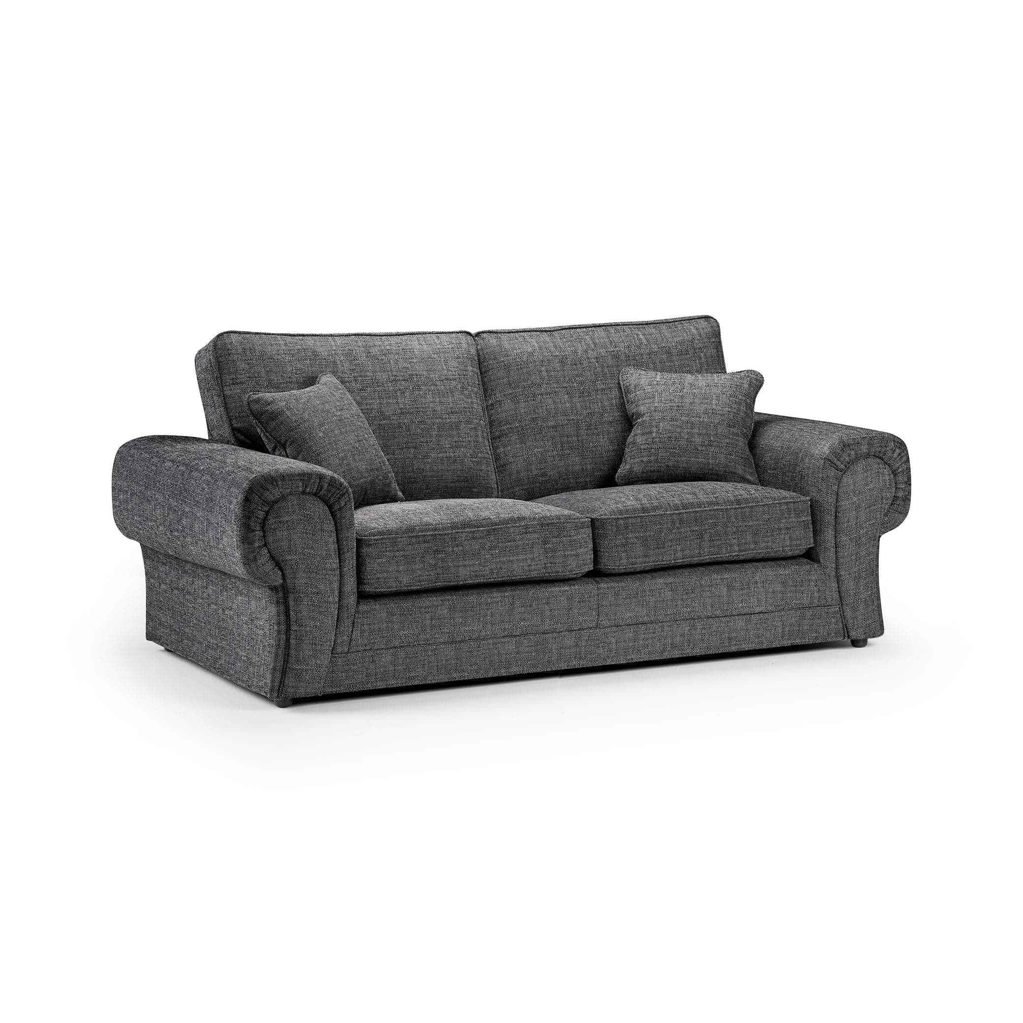 York Sofa Grey Three Seater - Front view (7026903810112)
