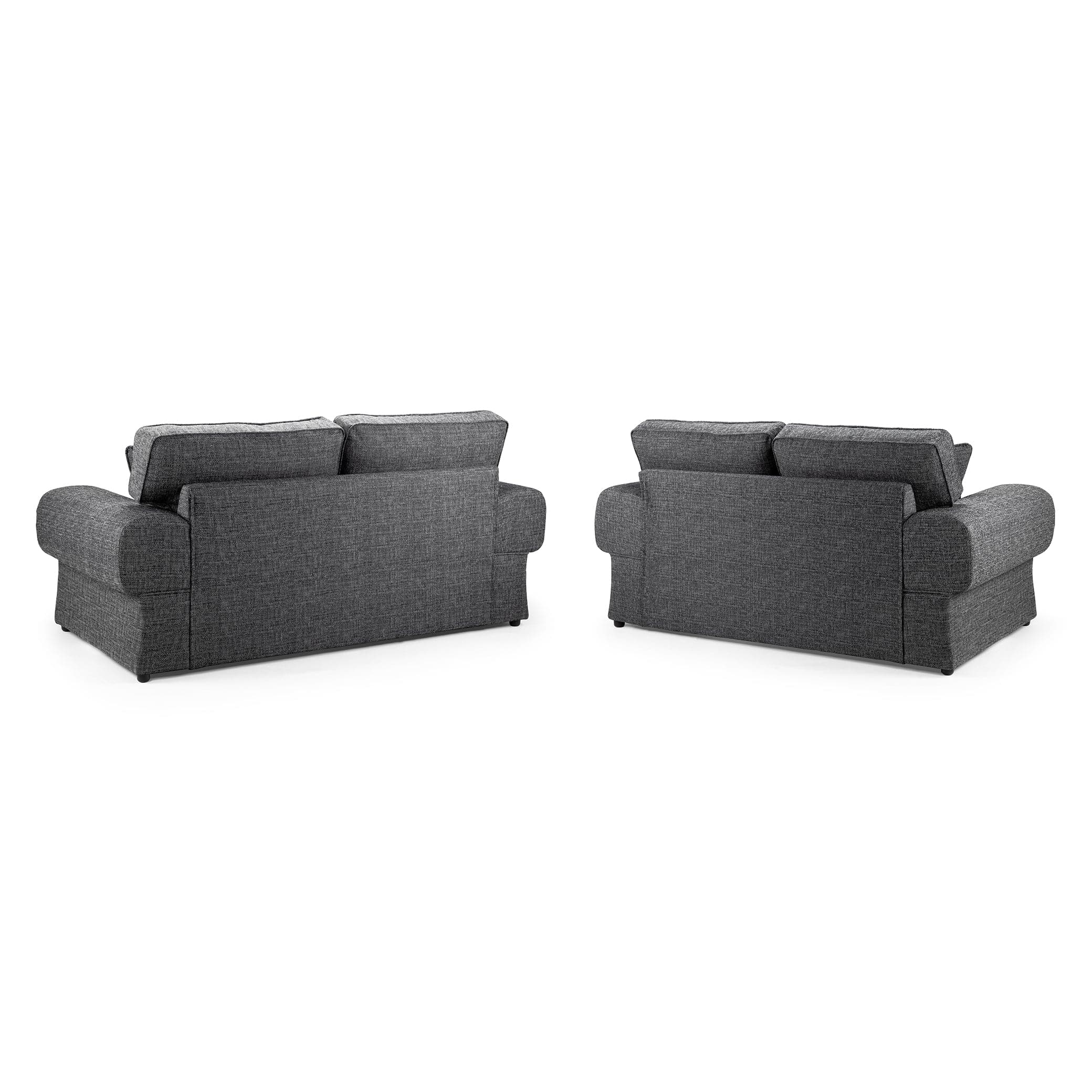 York Sofa Grey Three+Two Set - Back view (7026903646272)