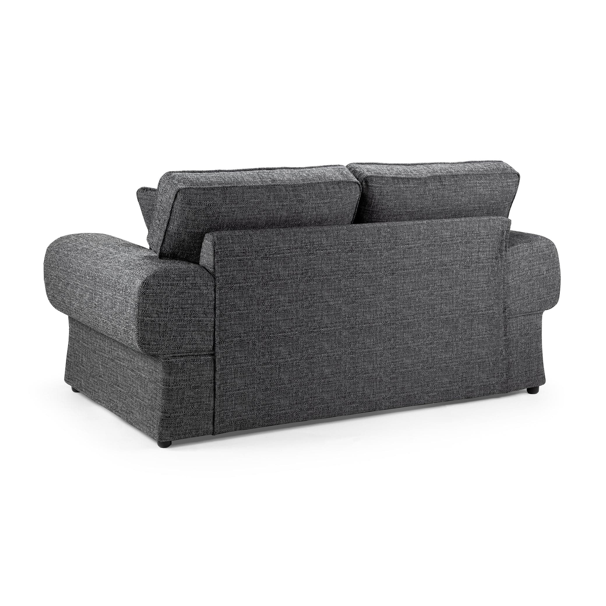 York Sofa Grey Two Seater - Back view (7026903973952)