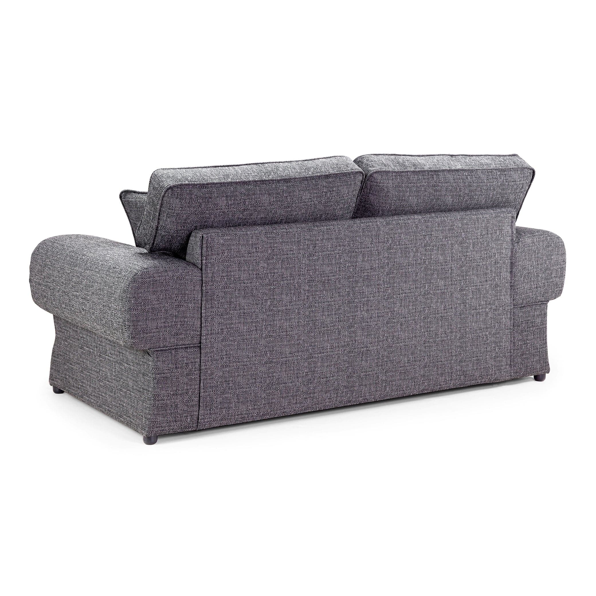 York Sofabed Grey Three Seater - Back view (7026904531008)