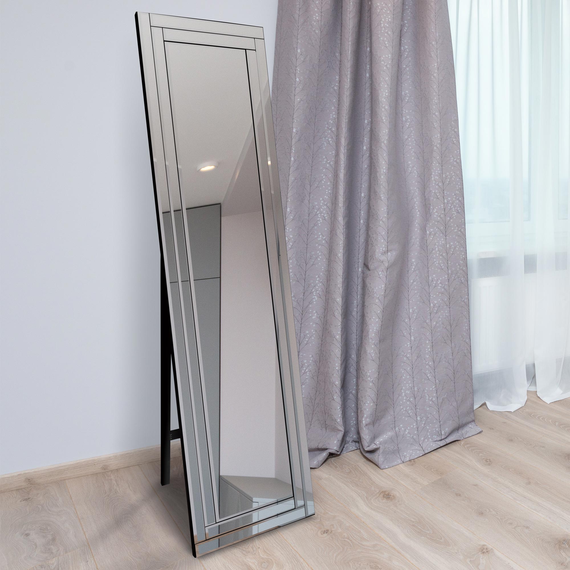 Luxford All Glass Bevel Free Standing Cheval Dress Mirror 150 x 40CM (15010565292410)