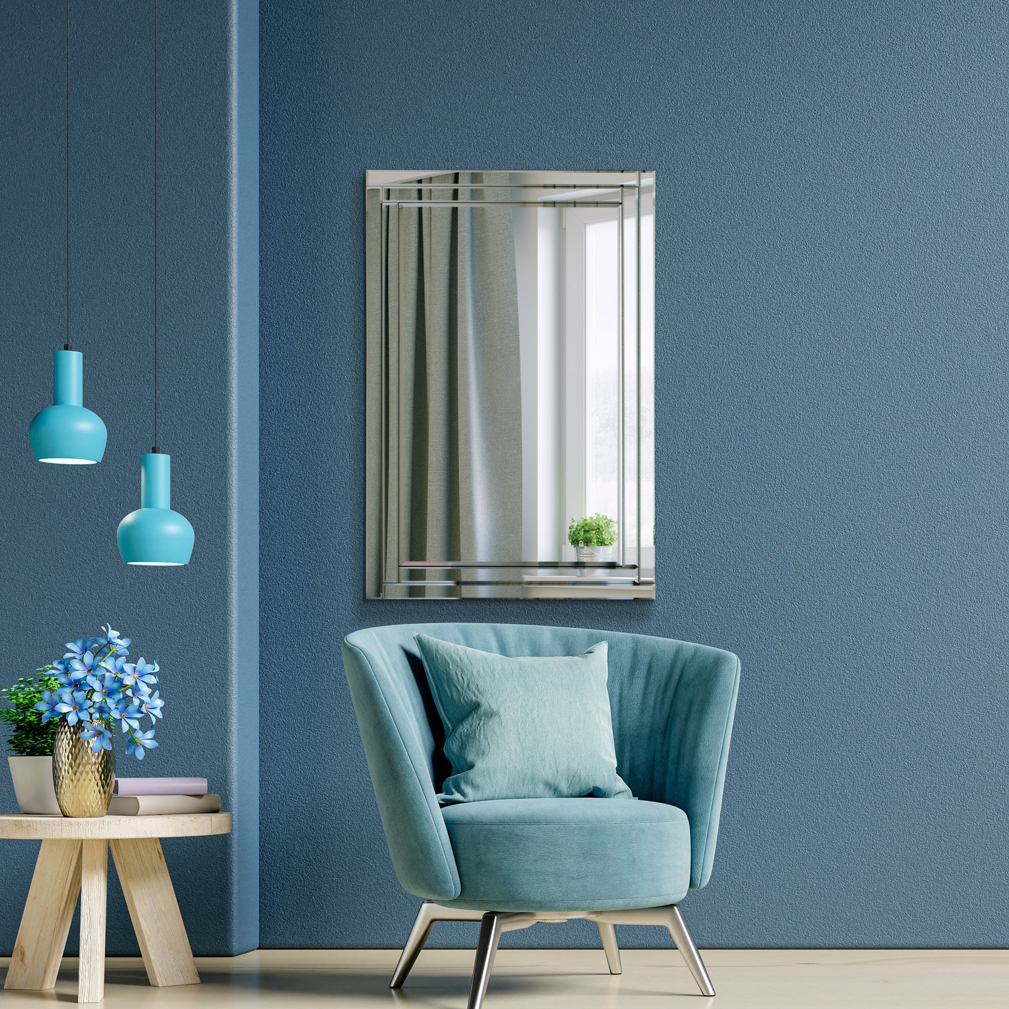 Luxford All Glass Bevelled Large Dress Mirror 120 x 80 CM (15010563752314)