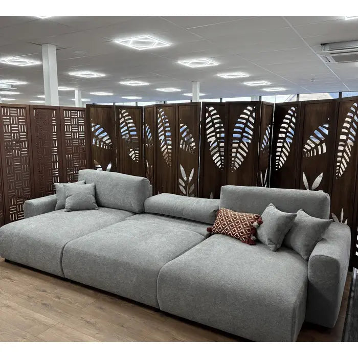 Alba U Shape Sofa Bed in Grey - AMC Furniture