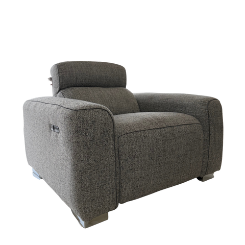 Arabella Electric Recliner Grey Armchair