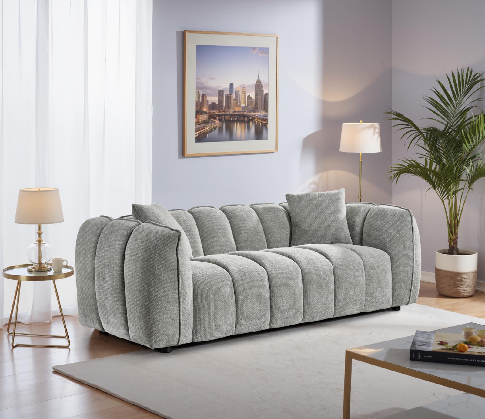 Vienna 3 Seater Sofa in Grey (15181831766394)