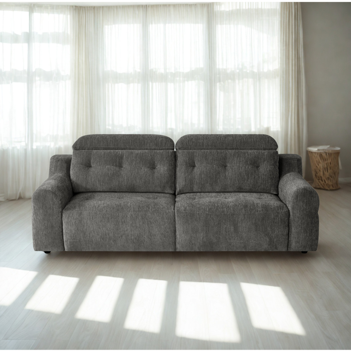 Bolt Electric Sofa Charcoal - AMC Furniture