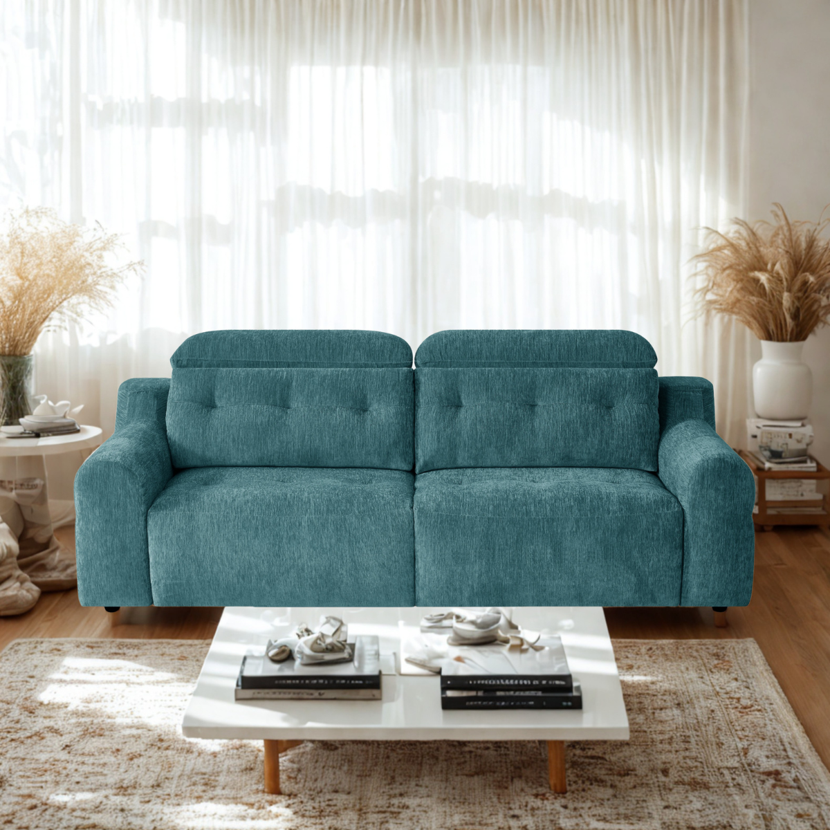 Bolt Electric Sofa Teal - AMC Furniture