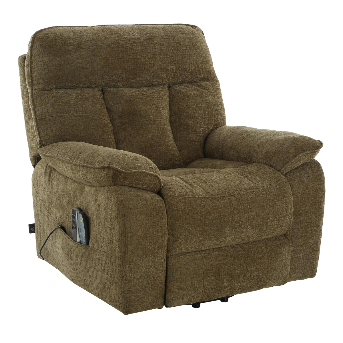 Truro Rise and Recline Massage Chair Brown - AMC Furniture