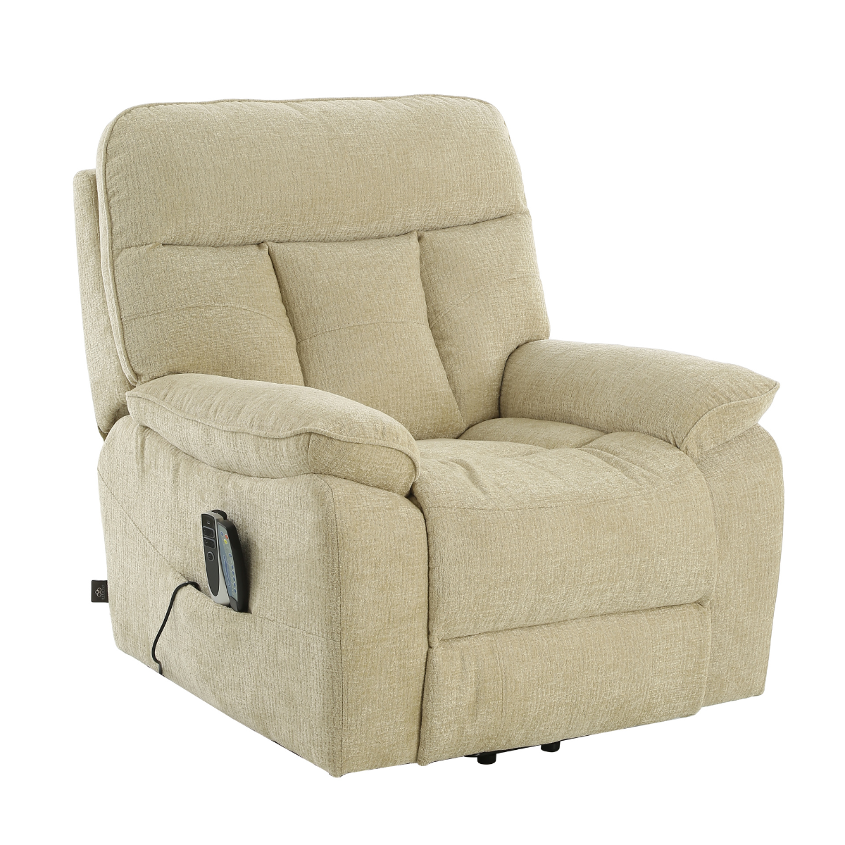 Truro Rise and Recline Massage Chair Beige - AMC Furniture