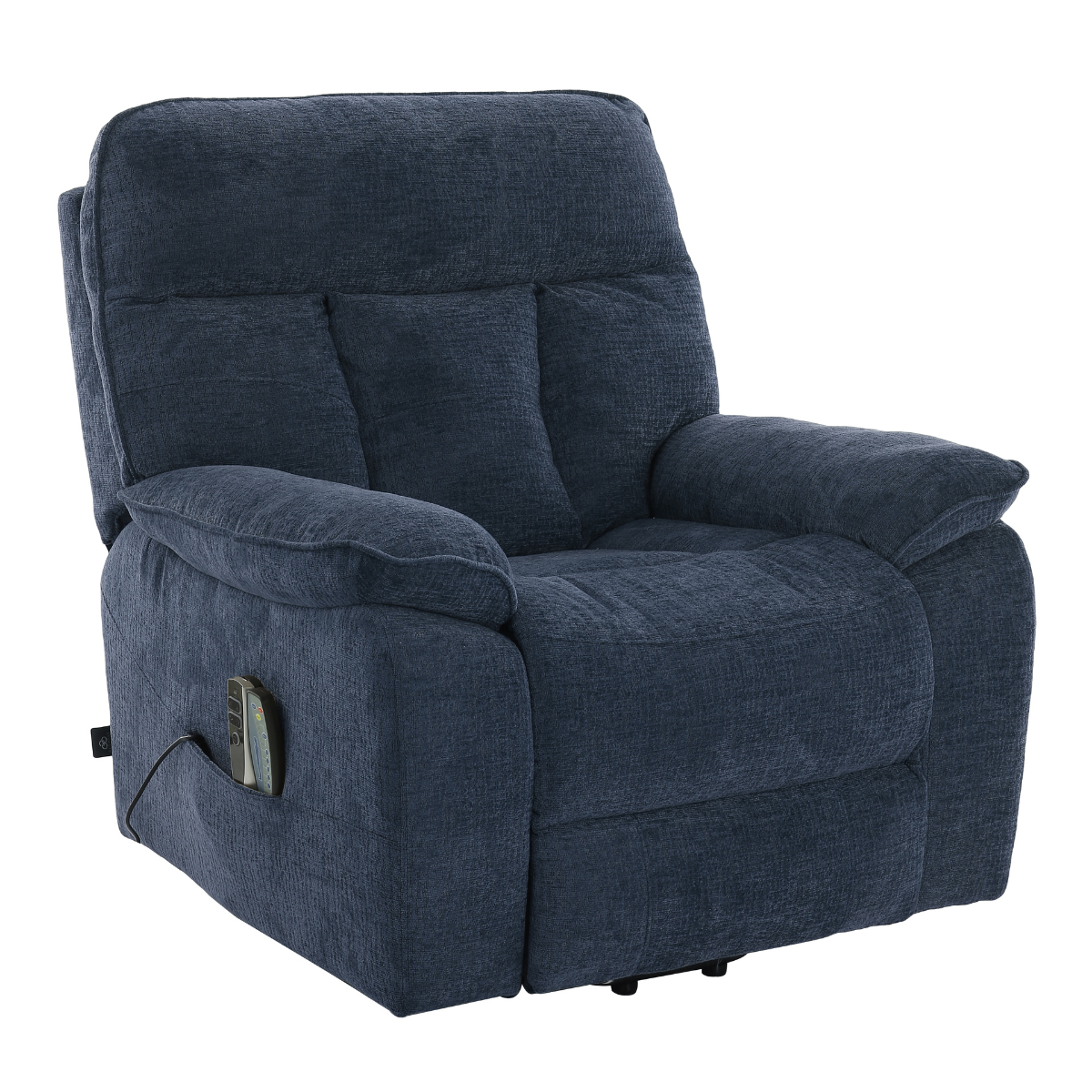 Truro Rise and Recline Massage Chair Blue - AMC Furniture
