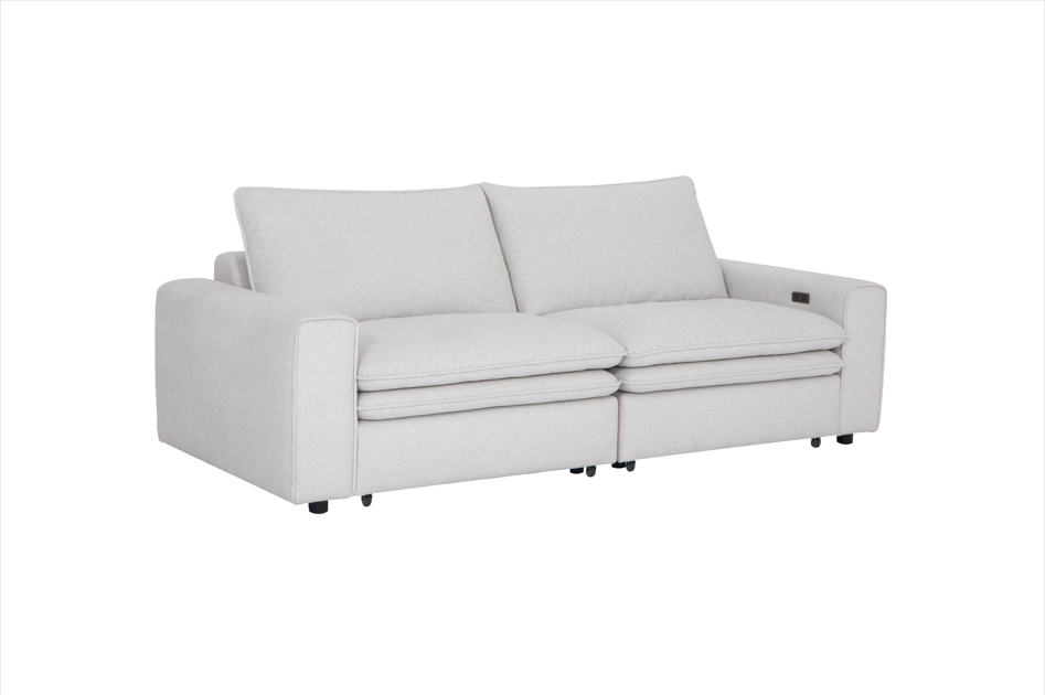 Eliza Cloud Ivory Electric Sofa - Front View