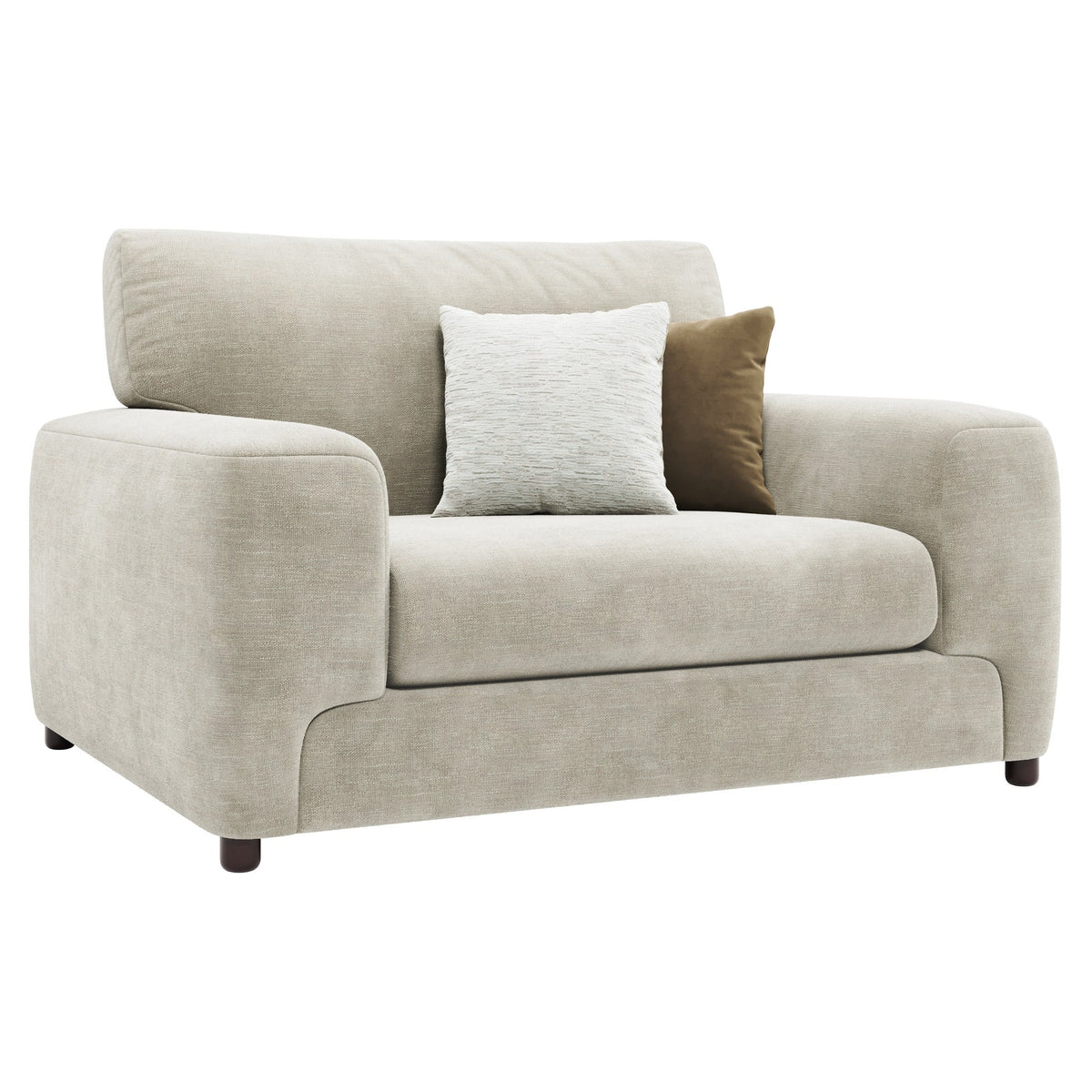 Eden Loveseat in Astoria Sand - White Background