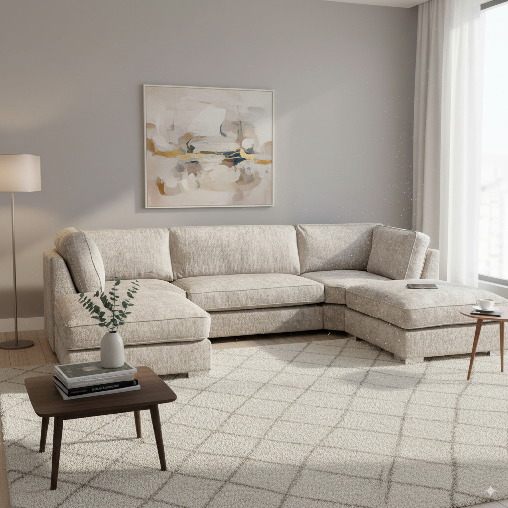 Shoreditch Fullback U Shape Corner Sofa in Truffle (7022875115584)
