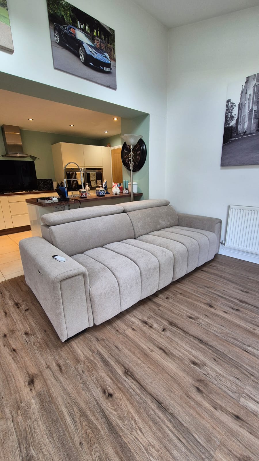 April Electric Sofabed Grey 3 Seater