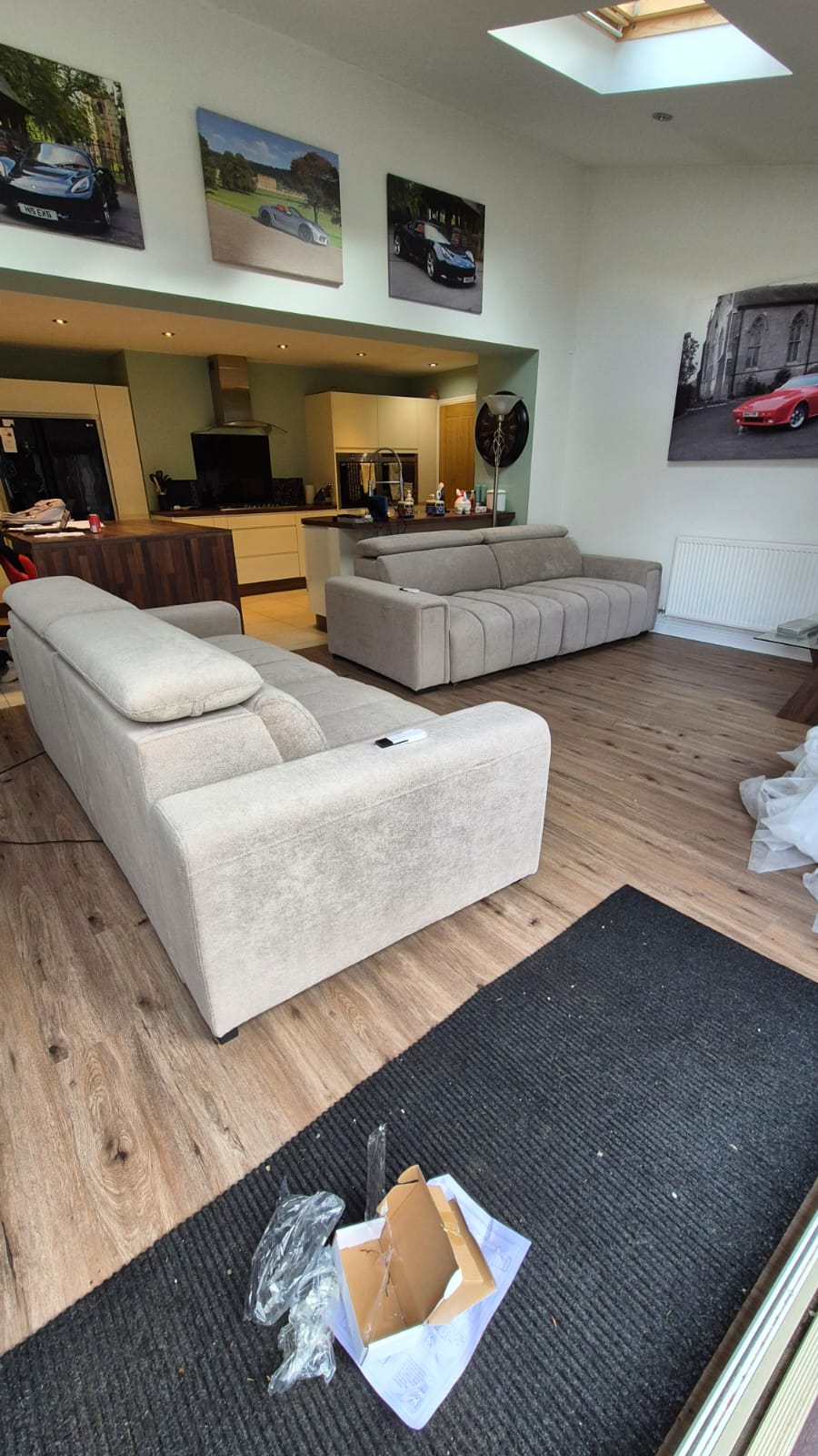 April Electric Sofabed Grey 3 Seater